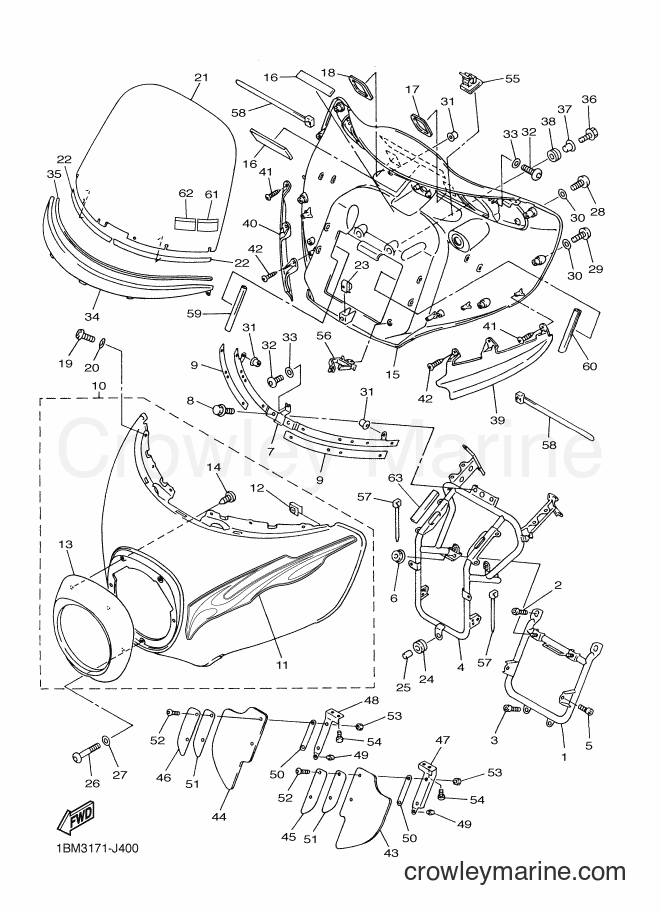 2010 Cruiser XVZ13TFS - XVZ13TFS (1BM3) [010] - COWLING 1