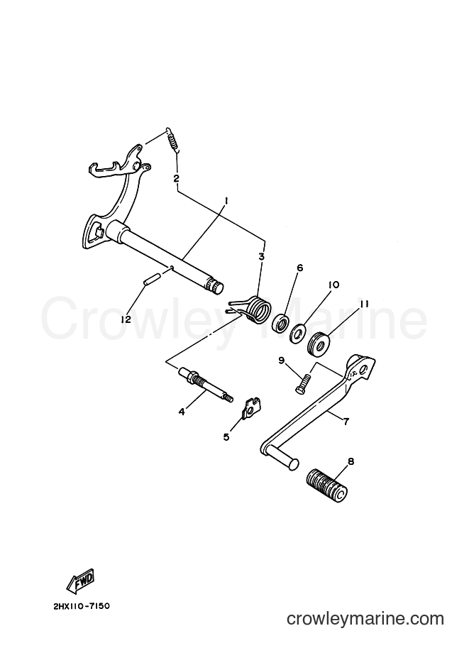 1992 ATV YFM100 - YFM100 (3GBB) [010] - SHIFT SHAFT