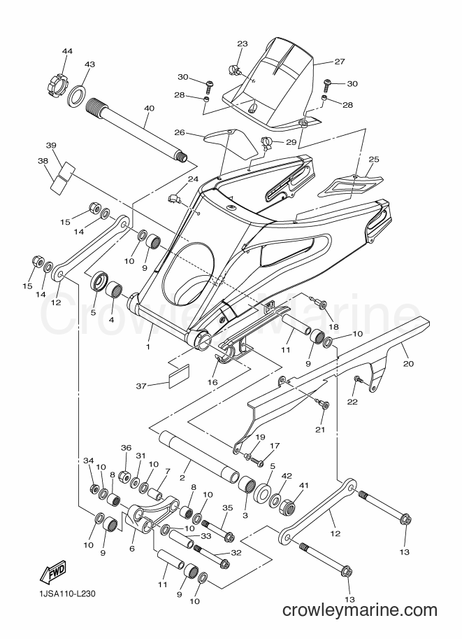 Yamaha Motors YZF-R6 (2CX8) [010] - REAR ARM