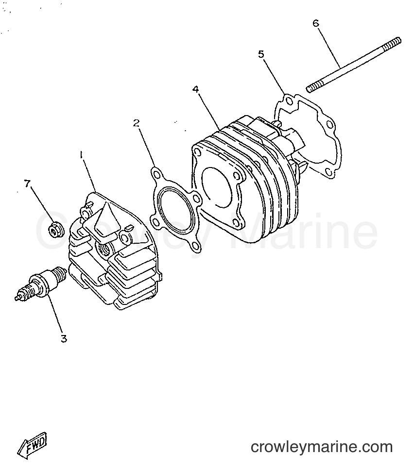 1996 Scooter YA50F - YA50F (4SN2) [999] - CYLINDER
