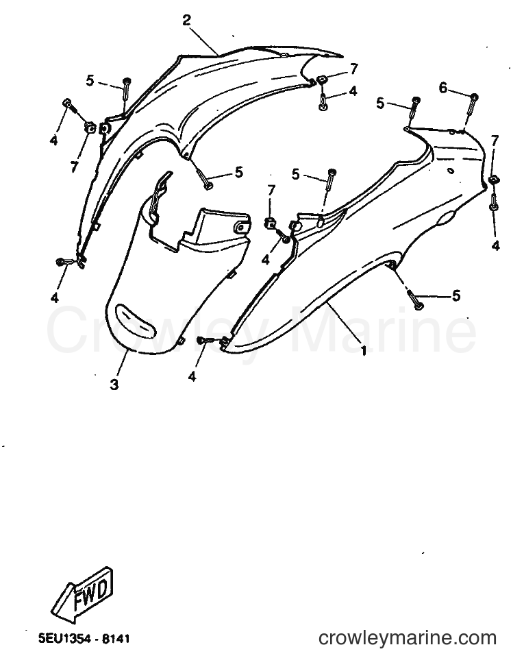 1999 Scooter YH50 - YH50 (5JB2) [030] - SIDE COVER