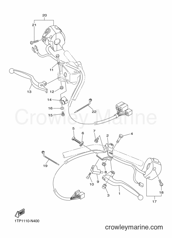 Yamaha Motors XVS950CU (1TP3) [010] - HANDLE SWITCH & LEVER