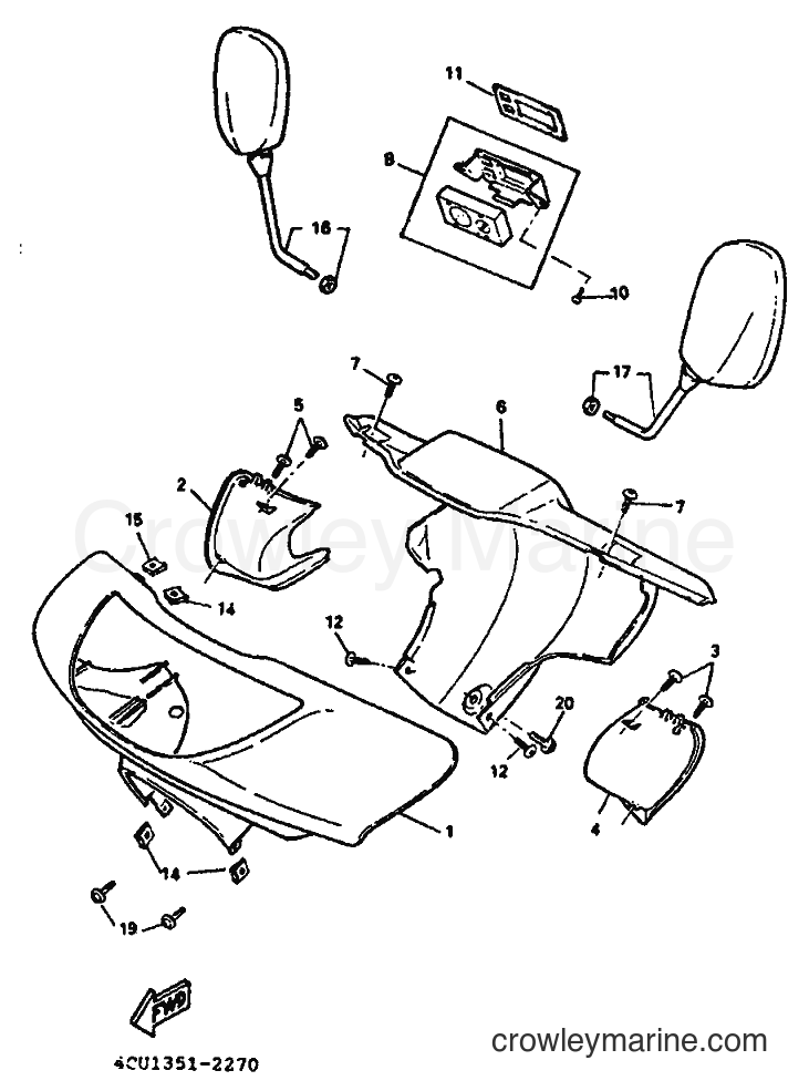 1994 Scooter YE50 - YE50 (4FW4) [999] - COWLING