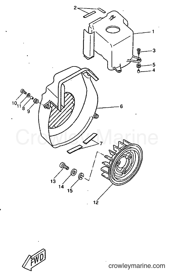 1998 Scooter CW50RS - CW50RS (4WB3) [010] - AIR SHROUD & FAN