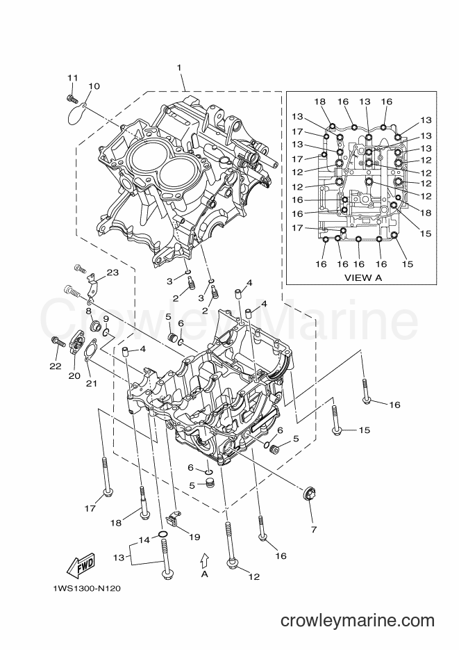 2015 Street Bike MT07A - MT07A (1XBA) [050] - CRANKCASE