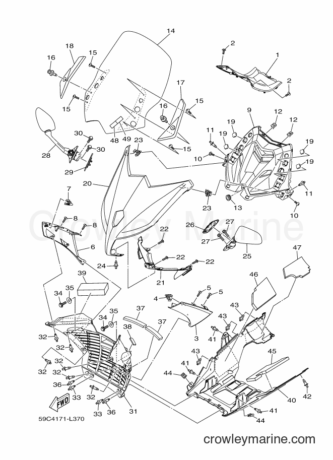 Yamaha Motors XP500 (59CB) [010] - WINDSHIELD