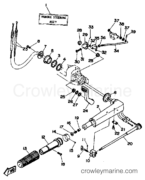 Yamaha Motors 25MSHP - STEERING