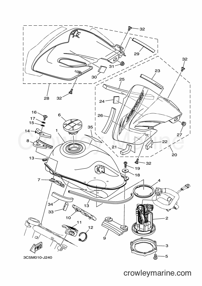2010 Dirt Bike XT250 - XT250 (3C5M) [010] - FUEL TANK