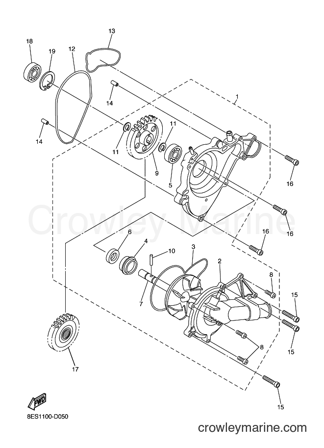 2005 Snowmobile RSV10 - RSV10 (8FK2) [010] - WATER PUMP