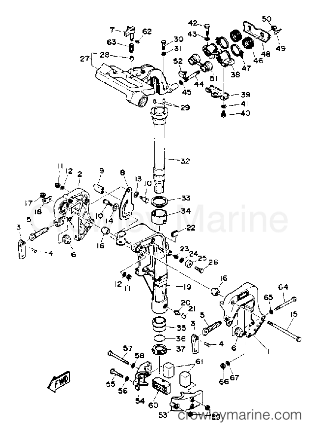 Yamaha Motors T9.9ELRQ - BRACKET 1