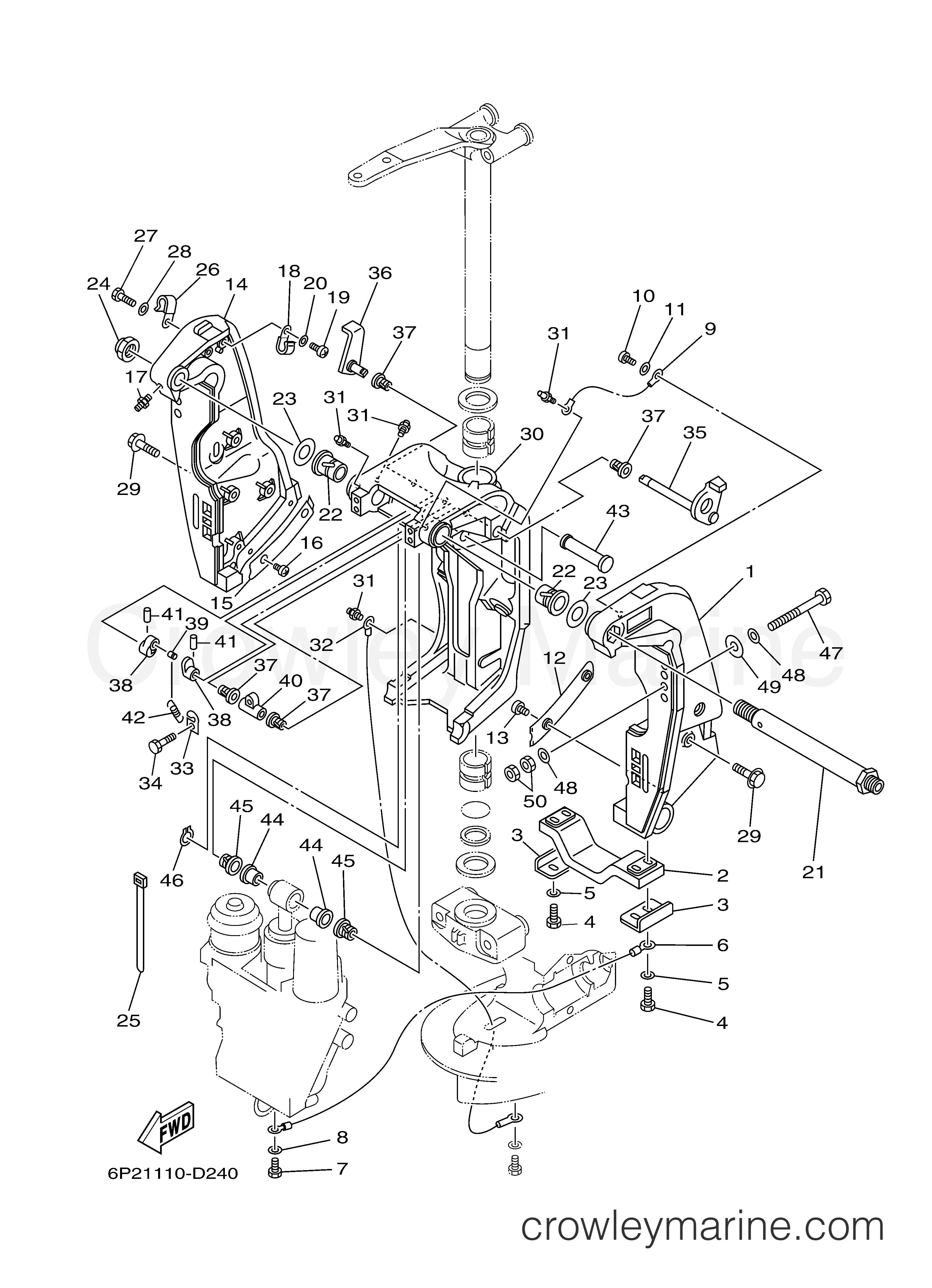 Yamaha Motors F225TUR - BRACKET 1