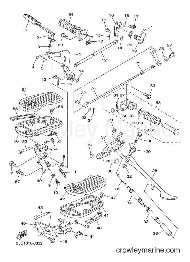 Yamaha Motors XVS400C (35C5) [010] - STAND & FOOTREST