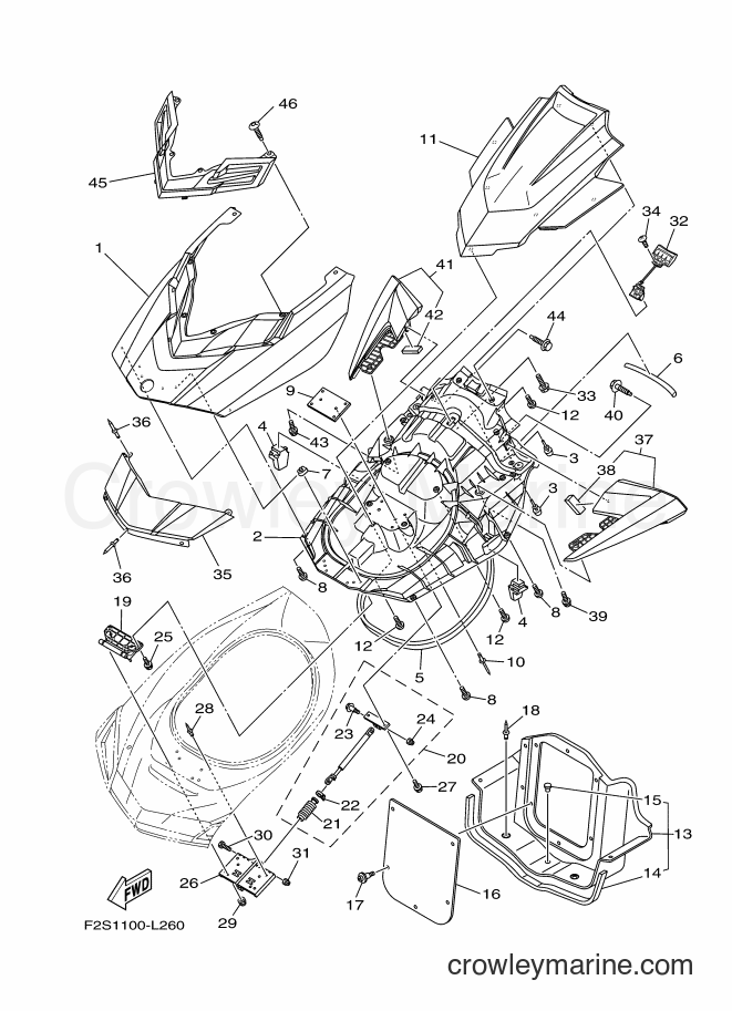 Yamaha Motors FB1800A (F2TH) [020] - ENGINE HATCH 2