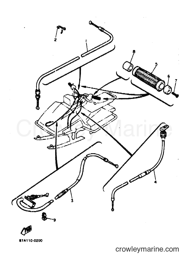 Yamaha Motors SV25EP (87B1) [010] - CONTROL CABLE