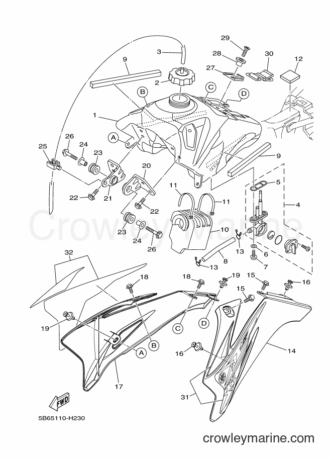 2010 Dirt Bike TT-R110E - TT-R110E (5B6B) [010] - FUEL TANK