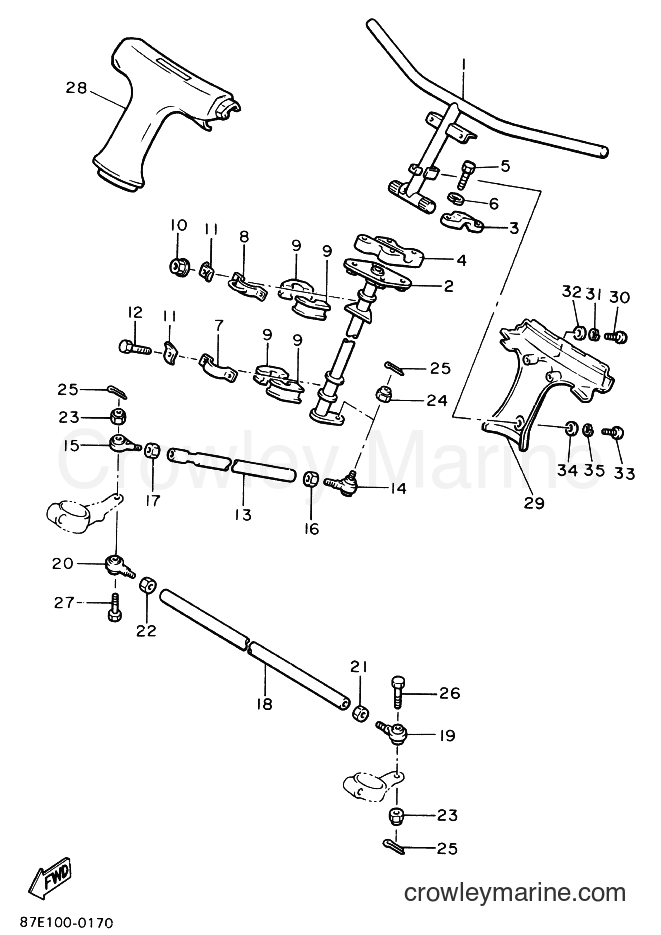 Yamaha Motors CS340E (89E1) [020] - STEERING