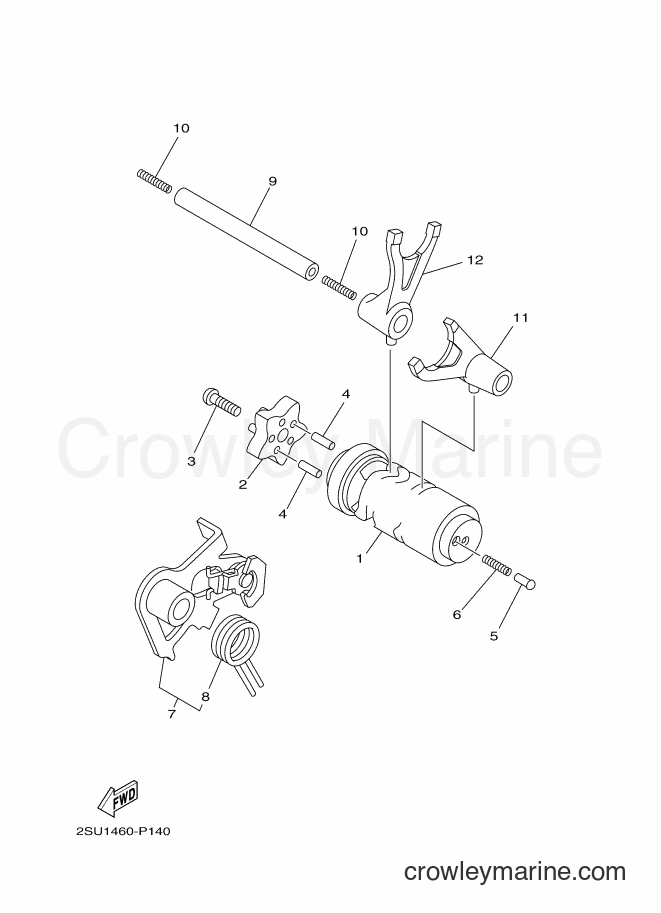 Yamaha Motors T115FLSEC (1FCD) [010] - SHIFT CAM & FORK