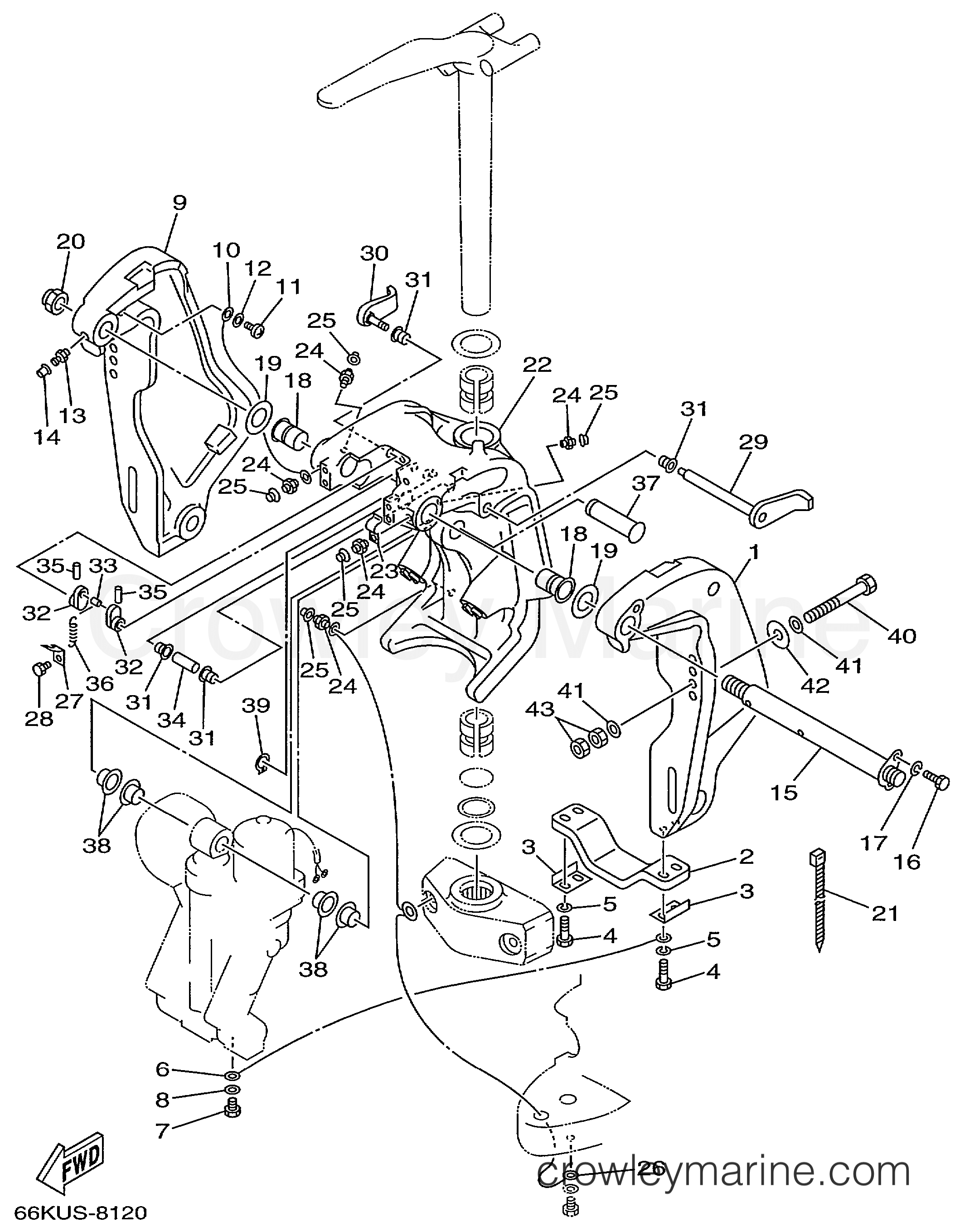 Yamaha Motors V200TLRX - BRACKET 1