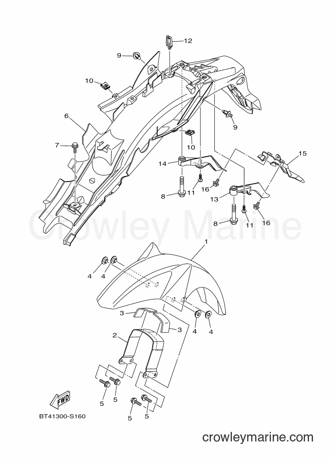 2017 Street Bike YS125-5C - YS125-5C (BT41) [010] - FENDER