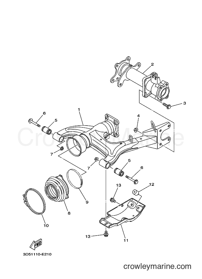2007 ATV YFM350AS - YFM350AS (3D55) [010] - REAR ARM
