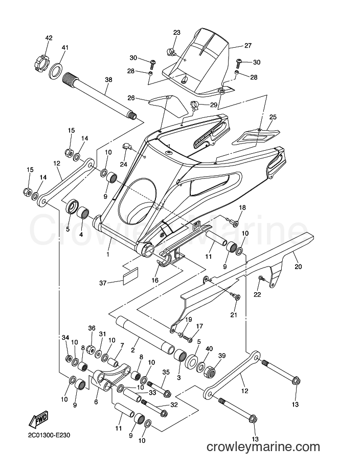 REAR ARM - 2008 Sport Bike YZF-R6 (YZF-R6 (13S1) [010]) - Yamaha Motors ...
