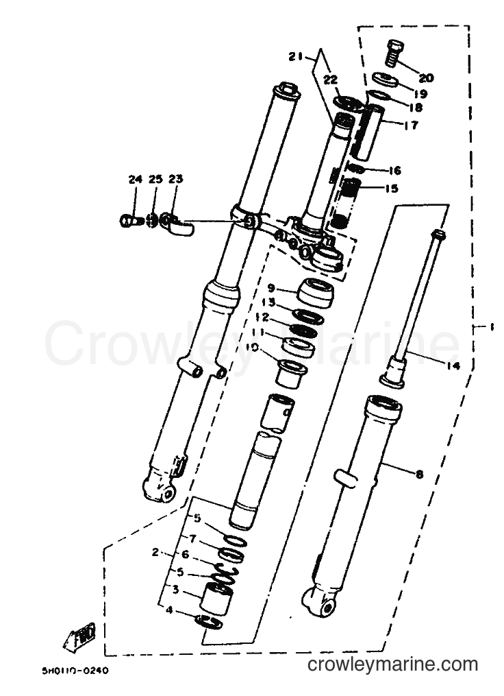 1989 Street Bike SR125 - SR125 (3MW2) [999] - FRONT FORK