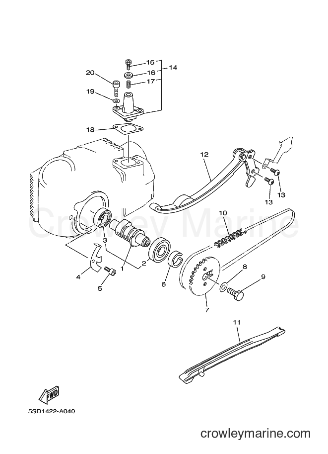 2002 Scooter T105E - T105E (5SD2) [010] - CAMSHAFT & CHAIN
