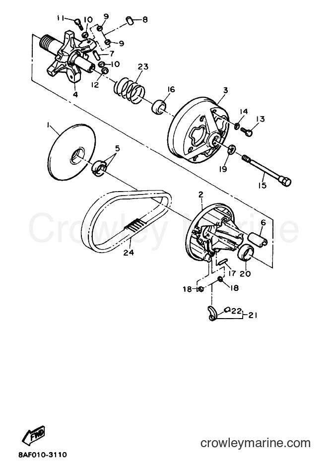 Yamaha Motors BR250T (8BDE) [010] - PRIMARY SHEAVE