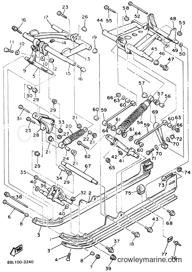 1993 Snowmobile EX570ST - EX570ST (8BA1) [010] - TRACK SUSPENSION 2