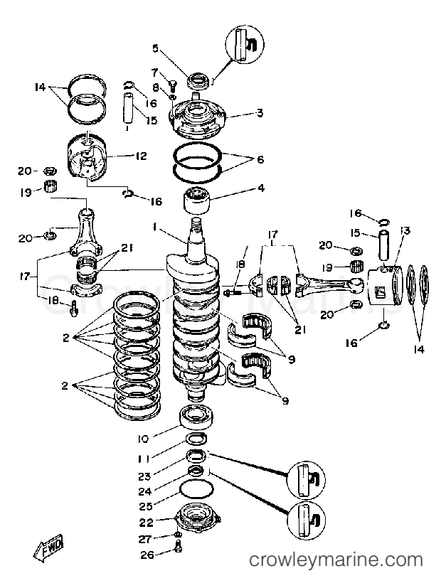 Yamaha Motors V6EXCELLG - CRANK PISTON