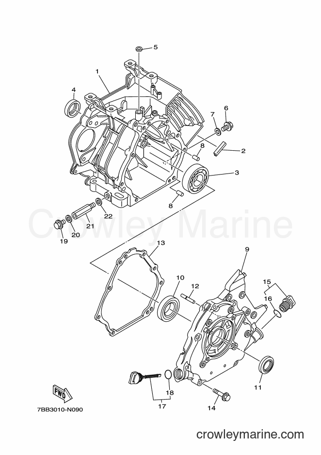 Yamaha Motors YS1390AR (7BB4) [010] - CRANKCASE