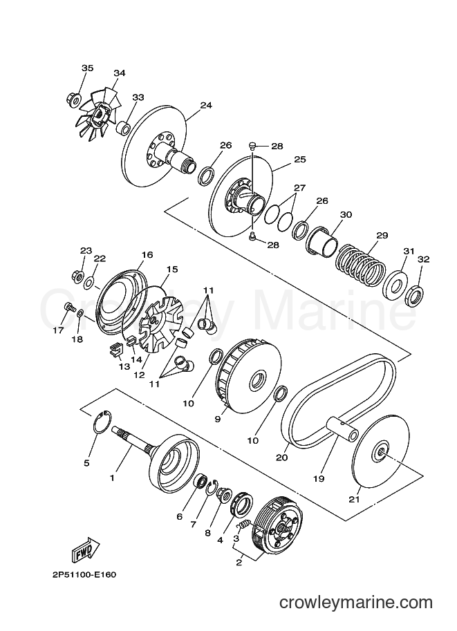 2006 ATV YXR450F - YXR450F (2P52) [010] - CLUTCH