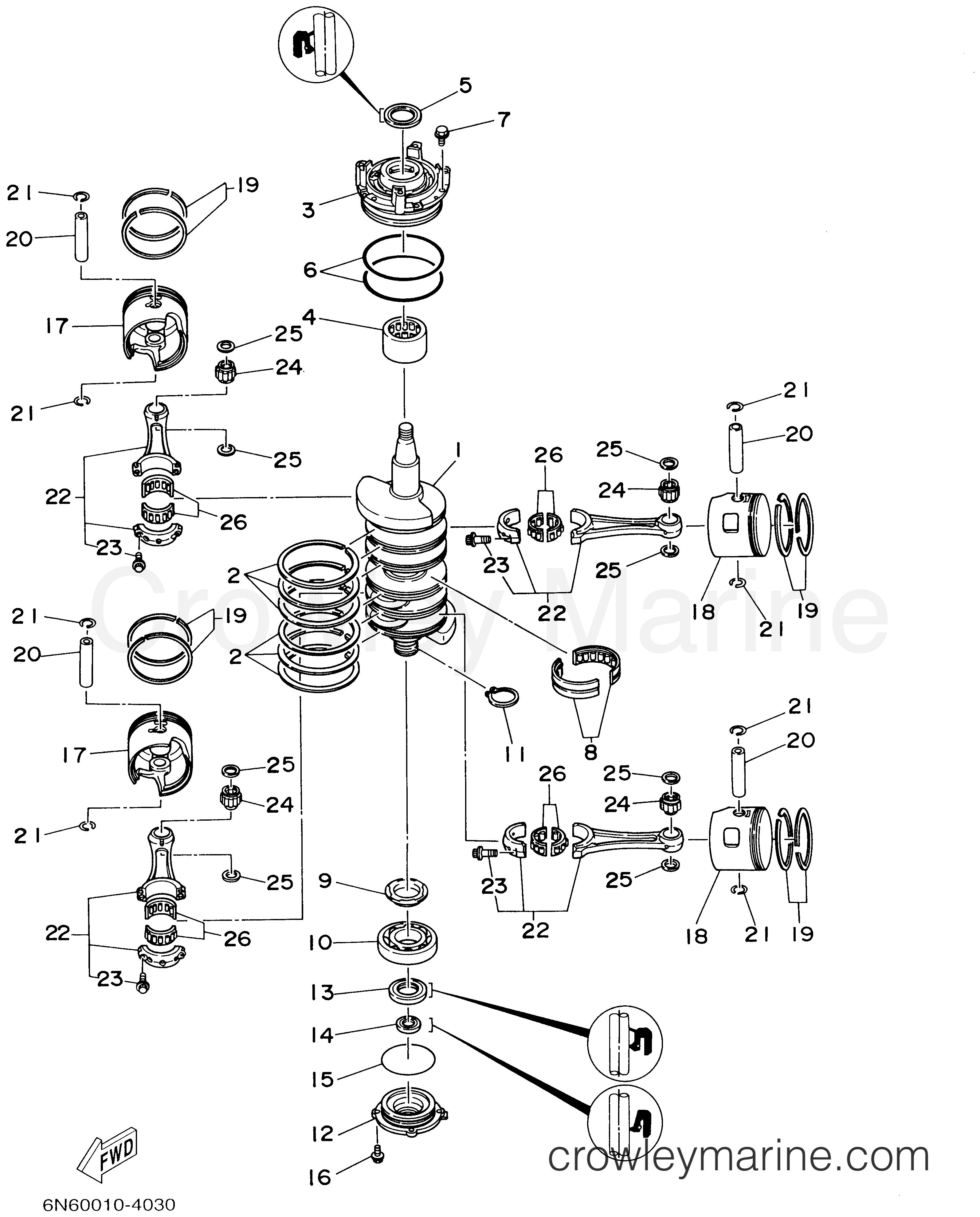 Yamaha Motors 130TXRA - CRANKSHAFT PISTON
