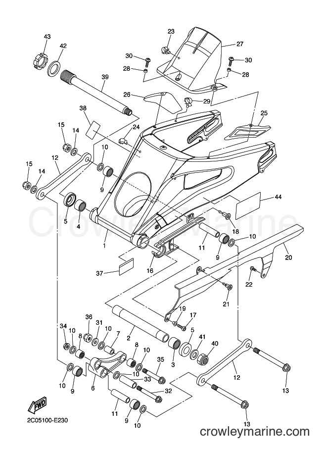 Yamaha Motors YZF-R6 (2C07) [010] - REAR ARM