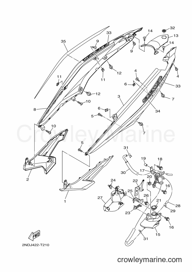 2018 Scooter T150 - T150 (2NDK) [010] - SIDE COVER 3