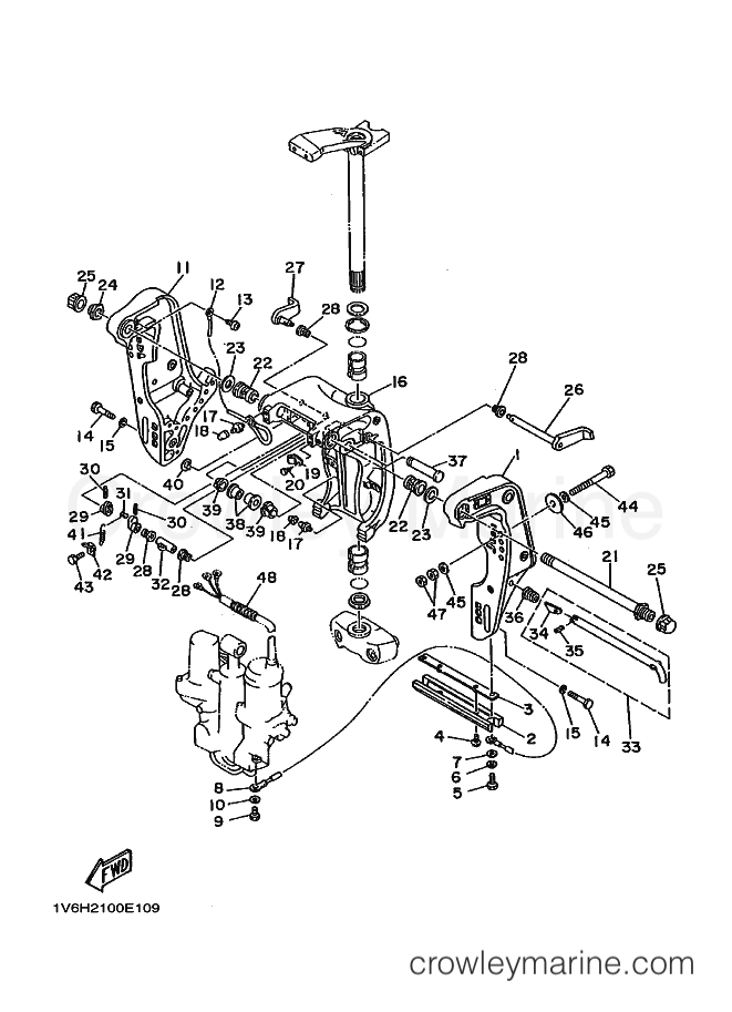 Yamaha Motors 60F (6H2) [040] - BRACKET 1