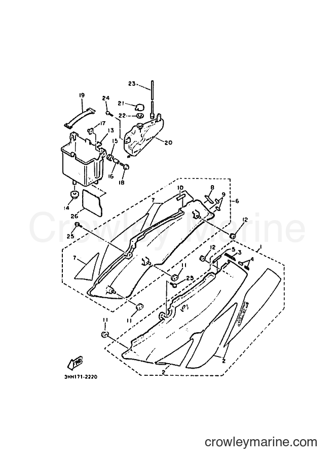 Yamaha Motors FZR600 (3HHB) [010] - SIDE COVER