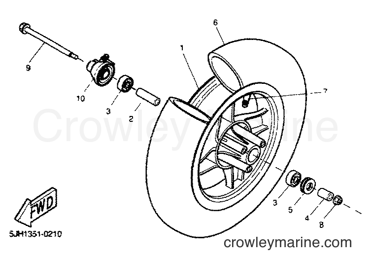Yamaha Motors EW50 (5LH3) [010] - FRONT WHEEL