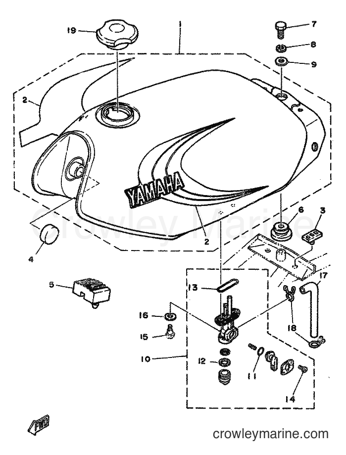 Yamaha Motors RD80 (12G) [999] - FUEL TANK