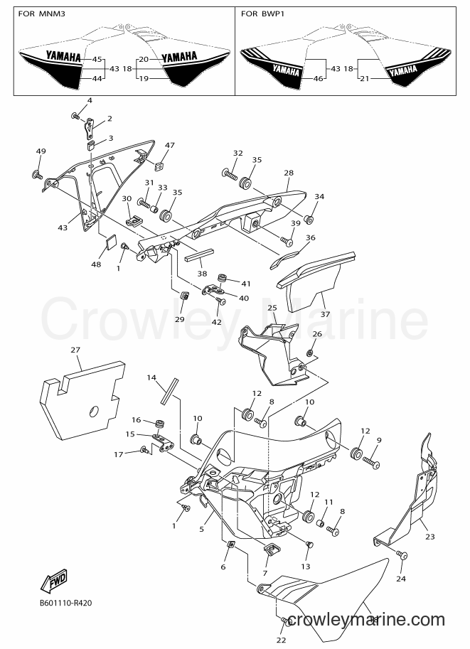 Yamaha Motors YZF-R1S (B603) [010] - COWLING 3