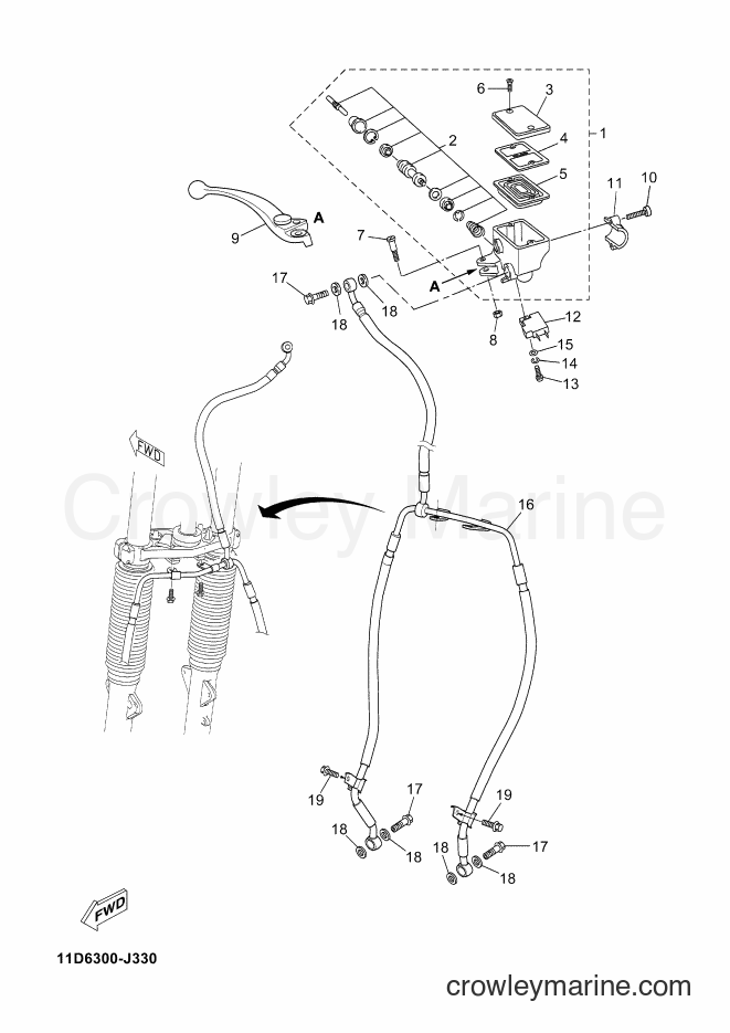 2010 Dirt Bike XT660Z - XT660Z (11D6) [020] - FRONT MASTER CYLINDER