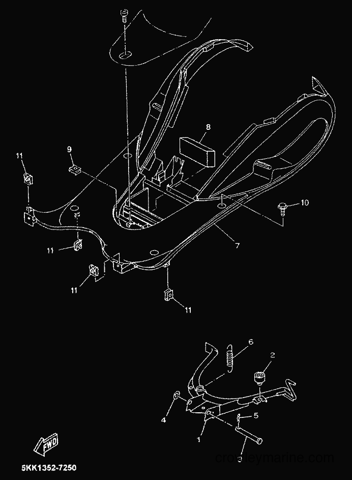 1999 Scooter YN100 - YN100 (5KK1) [999] - STAND & FOOTREST