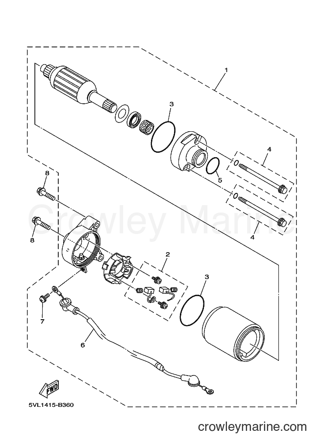 Yamaha Motors YBR125ESD (4P22) [010] - STARTING MOTOR