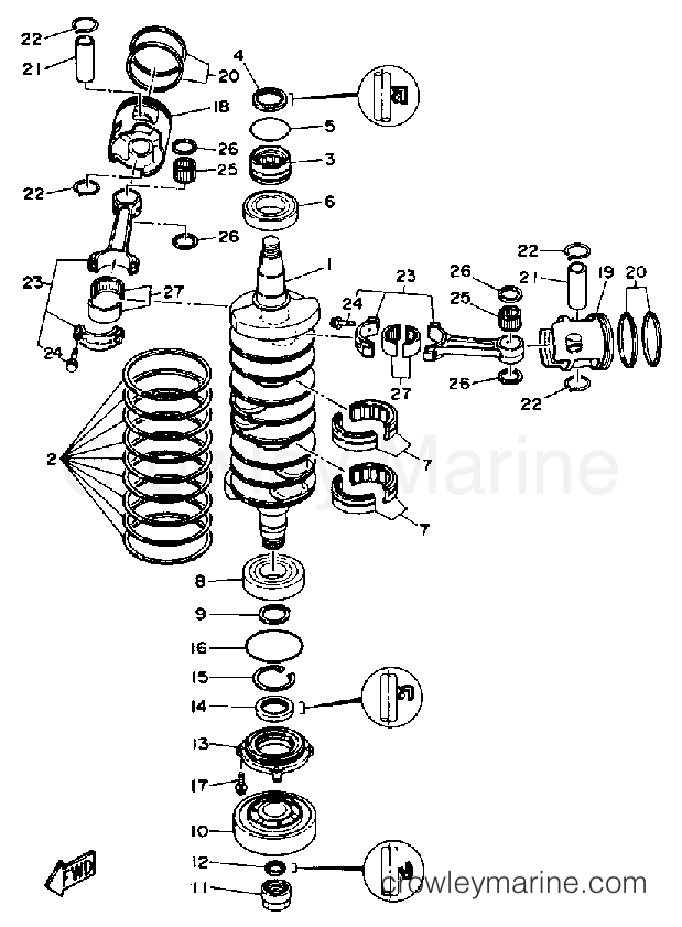 Yamaha Motors L250ETXDA - CRANKSHAFT PISTON