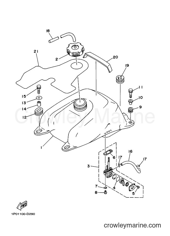 2009 ATV YFM250 - YFM250 (1P0K) [010] - FUEL TANK