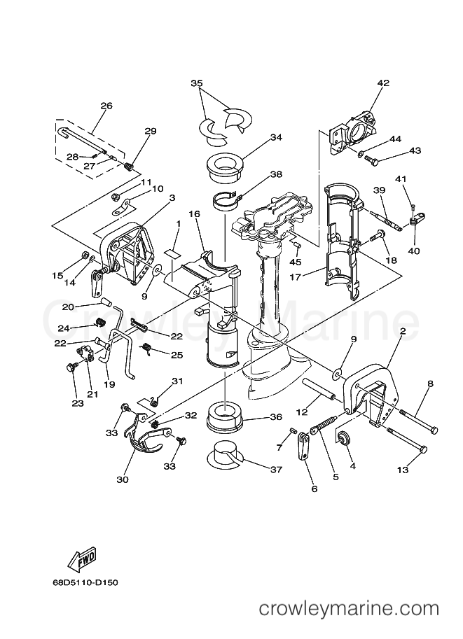 Yamaha Motors F4A (68D7) [150] - BRACKET