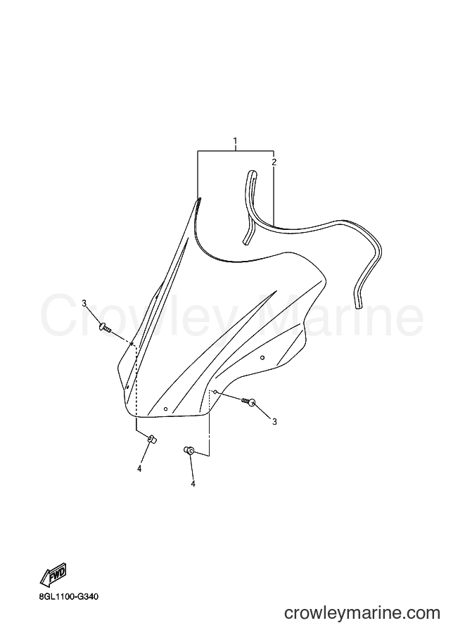 Yamaha Motors RFX10B (8JH2) [020] - WINDSHIELD
