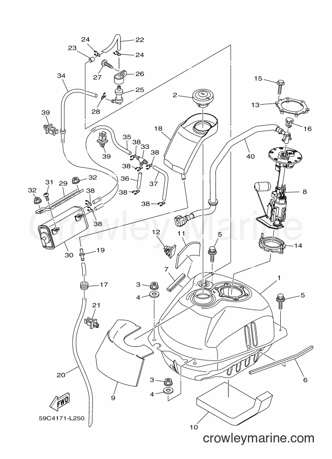 2012 Maxi-Scooter XP500 - XP500 (59C4) [010] - FUEL TANK
