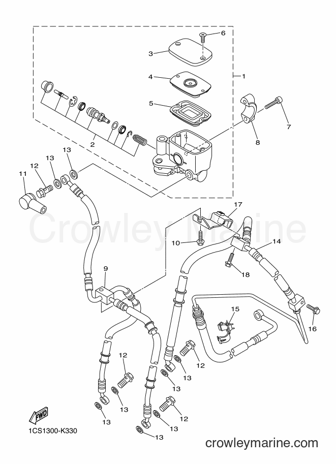 Yamaha Motors XVS1300A (1CS5) [040] - FRONT MASTER CYLINDER