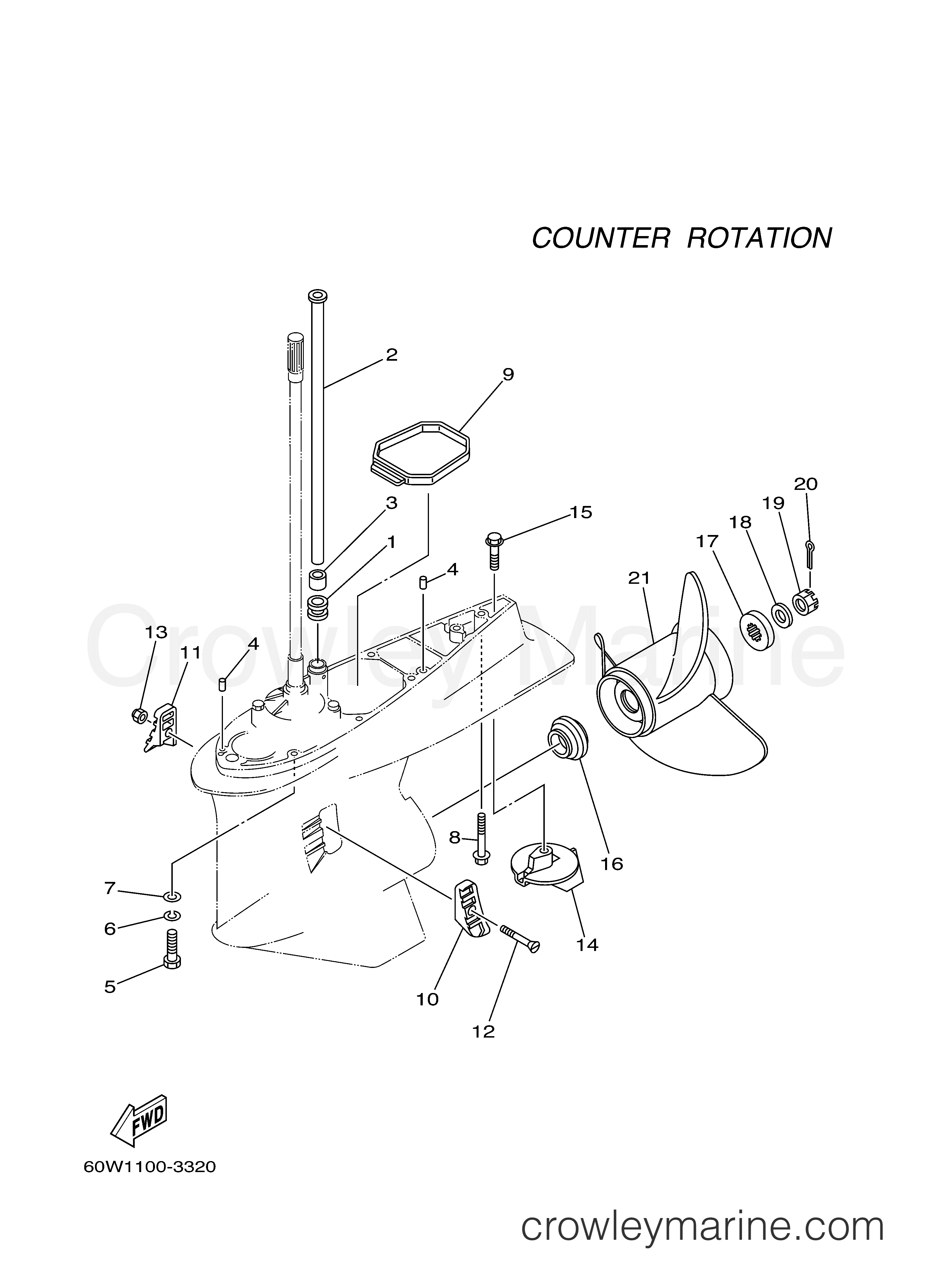 Yamaha Motors LZ250TXRC - LOWER CASING DRIVE 4